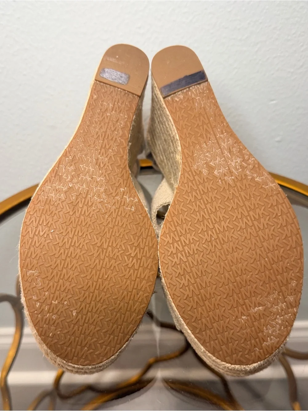Michael Kors Damita Wedge Espadrilles in Natural Canvas Size 8